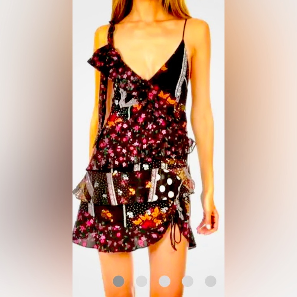For Love & Lemons Georgie Patchwork dress
